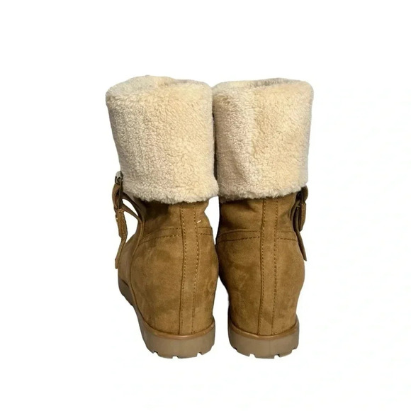 NWOB Tommy Hilfiger | Soffia2 Booties Suede Faux Fur Hidden Wedges - Picture 4 of 10